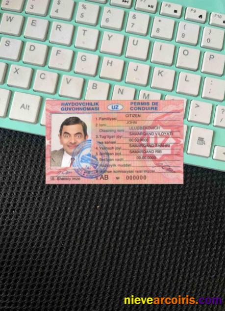 Uzbekistan driving license photolook